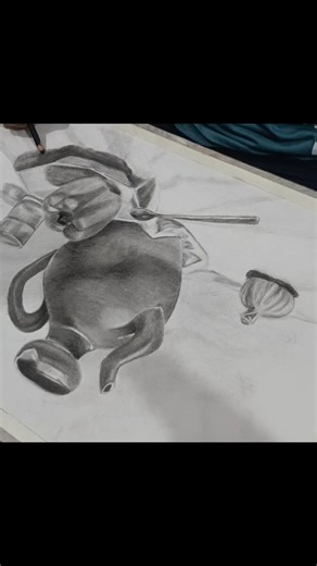 still life #shortsfeed #youtubeshorts #shorts #art #charcoal #drawing