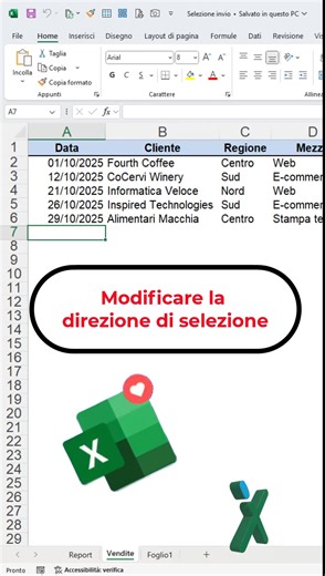 EXCEL TRUCCHI: ➡️ Modificare la direzione di selezione dopo INVIO #Excel #Excelitaliano #tipsexcel #Exceltrucchi #ExcelOltreOgniLimite #Xcamp #EmmanueleVietti #superexcel #exceltips #microsoftexcel #excel_learning #excel_master #shorts | Utilizzo professionale di Microsoft Excel