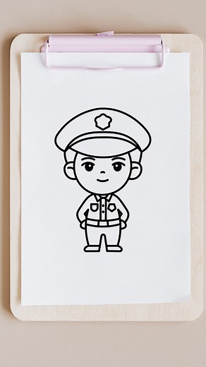 6.9K views · 55 reactions | Learn how to draw a police officer with this easy, step-by-step tutorial! Perfect for beginners and kids, this guide shows how to create a detailed police officer character using simple shapes and lines. | Whizk ART | Facebook