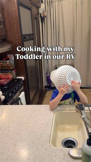 Cooking together in our tiny RV kitchen 🍳❤️ This Toddler Food Prep Play Collection Mini Kit from @lovevery has been a BIG hit for my Toddler! He loves having his own tools while we cook and I love that everything is designed with real developmental skills in mind. ✨ Lovevery just launched their new Mini Kits, 9 skills-based kits thoughtfully created for families who want that Lovevery quality in a more flexible format. Available exclusively at select @target stores and online, only $60 each, co