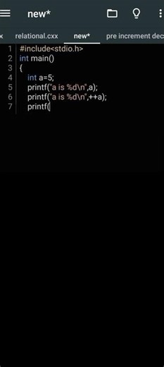 pre increment decrement operator programming in C simple and easy example #code #programming👩🏻‍💻
