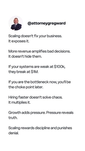 Scaling Doesn’t Fix Your Business. It Exposes It.