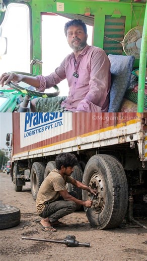 இந்த tyre தான் full truckயும் காப்பாத்துது 😳