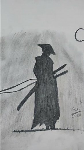 Easy Japanese Warrior Sketch created by VANSH KUMAR