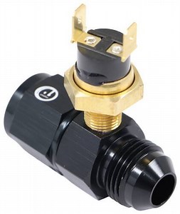 Derale Premium In-Line Fan Control Thermostat with -8 AN Fittings - 180 Degrees Derale Accessories a