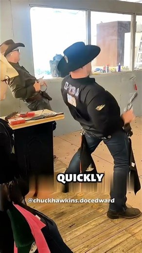 why do shooters bend in American fast draw competition!🤔