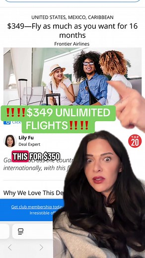 You can fly unlimited on this flight pass for just $349?! #frontierairlines #cheapflights #traveldeal #traveltiktok #flighttips