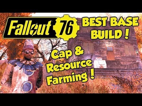 Fallout 76 BEST BASE BUILD TUTORIAL! Caps & Resource Farming Location!