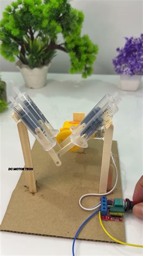 V4engine mechanism with dc motor #dcmotor #youtubeshorts #diyprojects#short#tech