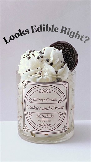 Creative candle tips behind Oreo milkshake designs