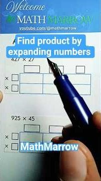 How to find product by expanding numbers #MathMarrow #multiply #product #multiplication