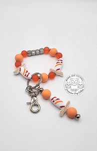 Surfboard Keychain Wristlet - Orange Beaded "surf" Bracelet Keychain - Beach Lover Gift - Summer Coastal Accessory - Etsy