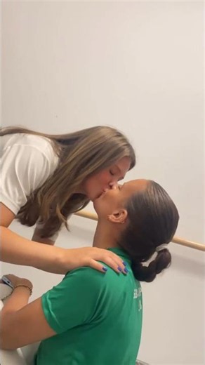 Girls Kiss💋👩🏼‍🤝‍👩🏾💕💜 #Lesbian #GirlsKissing #Sapphic #Kissingboth #Romance #LGBTQ #Baddies #WLW