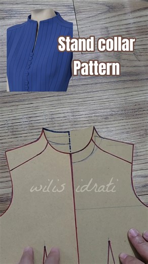 stand collar pattern #sew #sewingtutorial #sewingpattern #patternmaking