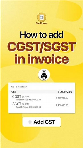 Invoice me Automatically CGST and SGST Kaise Add Kare?