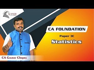 CA Foundation Paper 3C Statistics Index Number Lecture by CA Gaurav Chopra Scanner Classes