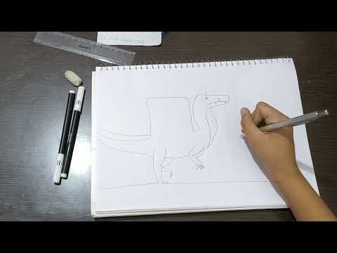 How to Draw a Spinosaurus