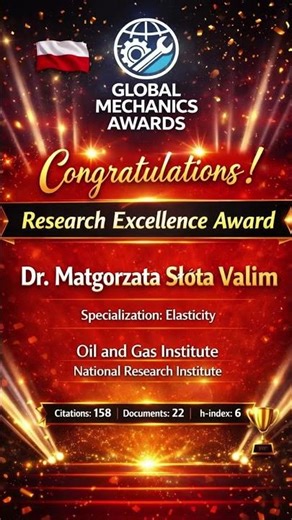 Dr. Małgorzata Słota-Valim | Elasticity | Research Excellence Award | Poland