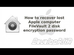 How to recover lost Apple computer FileVault 2 disk encryption password