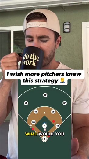 I wish more pitchers knew how to defend this first and third baseball strategy. In this situation there’s runners on first and third and the runner on first steals early. This is called the bush play and the goal is to get the pitcher to ball or distract him so the runner on third can score. All too often pitchers get distracted and begin chasing after the runner on first. Our goal here is not to get an out but rather to shut the play down. Pitchers, step off and immediately check the runner at 