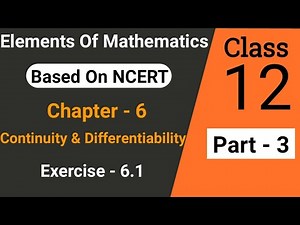 Elements of mathematics class 12th chapter 6 exercise 6.1 complete || EMF solutions Class 12 Ex 6.1