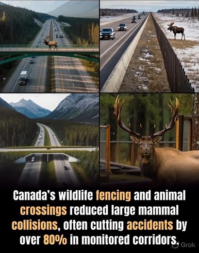 Canada’s Wildlife Crossings Save Lives 🦌🚧 | 80% Fewer Collisions!