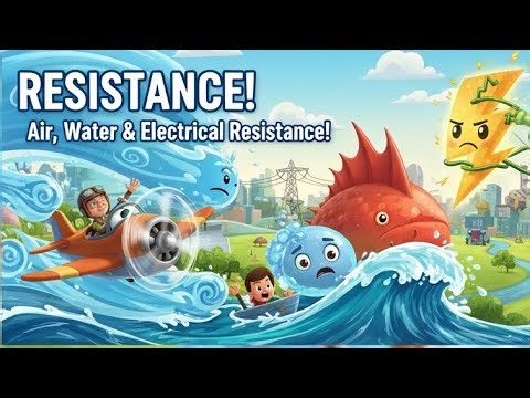 What is Resistance? 💨 Air, Water & Electrical Resistance Explained for Kids!