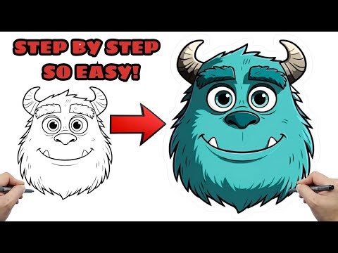 Step by Step So Easy! How to Draw a Cute Monster | Easy Drawing for Kids