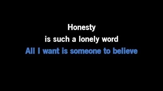 Karaoke Honesty (live) - Billy Joel - CDG, MP4, KFN - Karaoke Version