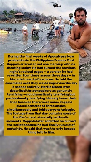 Coppola Burned the Script on Set. The Cast Had No Idea What Happened Next