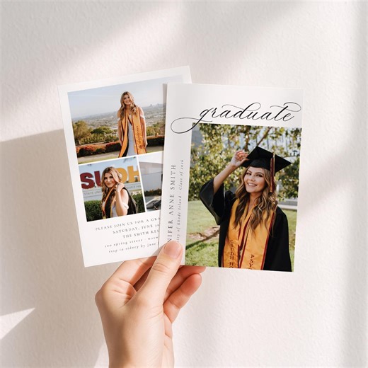 Graduation Party Invitation Template, College High School Party Photo Invite, Instant Digital Download - Etsy