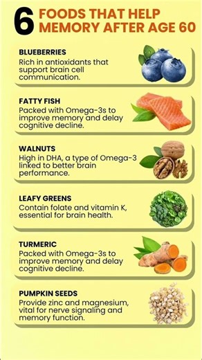 Foods to Boost Memory After 60: Top Picks #healthtips #healthyfood #seniorcare