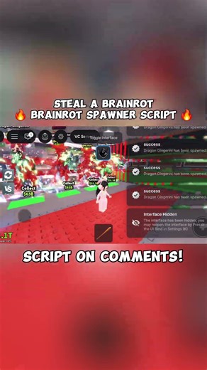 BEST STEAL A BRAINROT SPAWNER SCRIPT 🔥 FAST + KEYLESS 😈 #stealabrainrot #roblox #youtubeshorts
