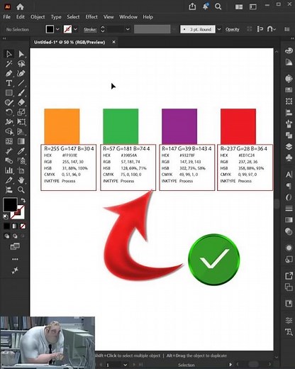 Get color codes Automatically in Illustrator👀🤯