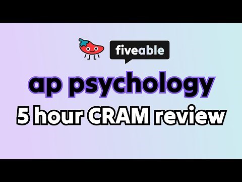 AP Psychology 5 Hour CRAM – All Units Review