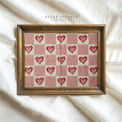 Valentine Heart Pattern Print, Soft Pink Romantic Fabric Wall Art (digital Download) - Etsy