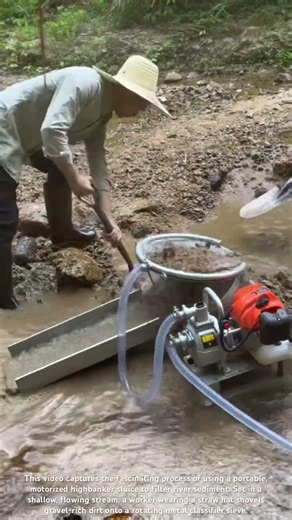 🥇🌊 Gold Rush Innovation: High-Efficiency Portable Sluicing #shorts