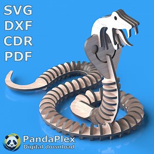 Snake 3D Puzzle SVG Laser Cut File - Engraving Template, Wooden Puzzle, Animal Laser Cutting Design, Glowforge Cutter Template - Etsy