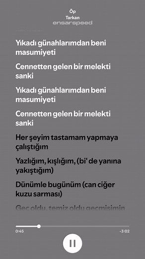 Tarkan'nın Yazlığım Kışlığım Şarkısının Speed Up Versiyonu