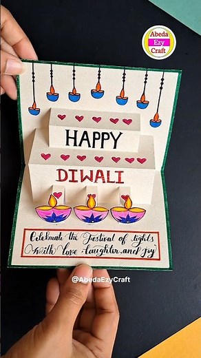 DIY Diwali pop up card 2025 / Diwali greeting card making #shorts #diy #craft #happydiwali