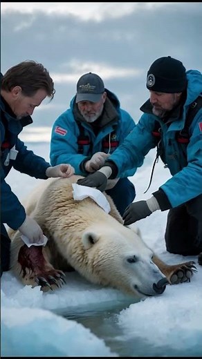 Injured Polar Bear Rescue 🐻‍❄️ | Heartbreaking Wildlife Recovery in the Arctic