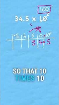 Quickly multiply a decimal by power of 10 #multiplyingdecimals #powersof10 #maths #lesson