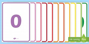 Numbers 0-20 A4 Display Posters