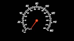 Car Speedometer Gauge - Black Background Animation on Make a GIF