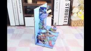 Insgen Ocean Book Nook Kit, DIY Miniature Dollhouse Booknook Kit, Book Nook Tiny House Bookshelf Decor, 3D Wooden Assembly Puzzle Bookend Bookcase for Adults and Teens