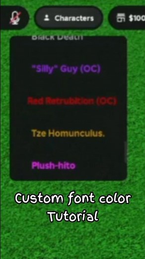 Custom font color tutorial in Jujutsu shenanigans #roblox #jjs #jjk #fyp
