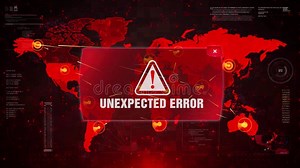 Unexpected Error Alert Warning Attack on Screen World Map. Stock Video - Video of communication, alert: 133476829