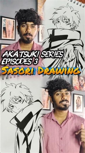 AKATSUKI SERIES EPISODE 3💥| SASORI DRAWING #akatsuki #naruto #animeeart #drawing #shortsfeed #artist