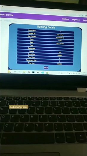 Online Event Management System Project In Java Spring Boot #shorts
