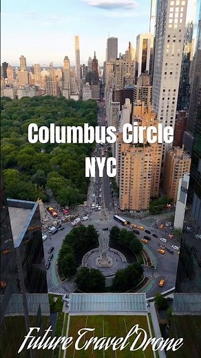 Columbus Circle Manhattan New York City USA DJI Drone